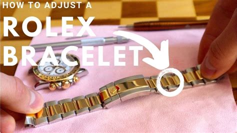 adjust watch band rolex|adjusting rolex oyster watch band.